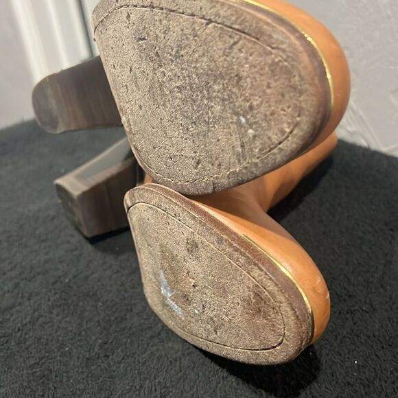 🔥🔥 COACH Waldorf Cinnamon Tan Leather Ankle Boots Booties Women Sz 10B - EUC - Picture 11 of 14